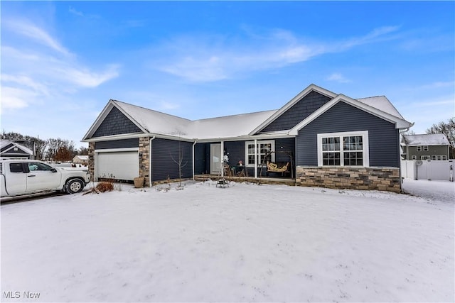 view of front of home featuring a garage