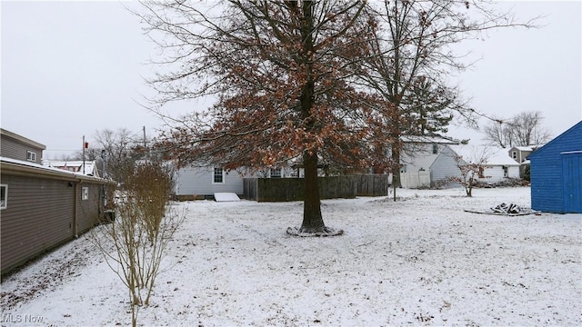 view of snowy yard