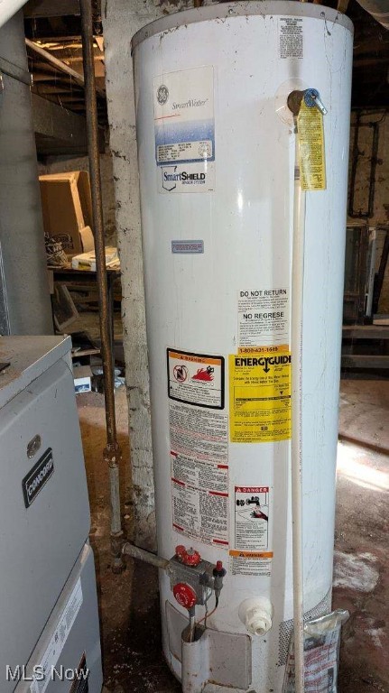 utilities featuring gas water heater