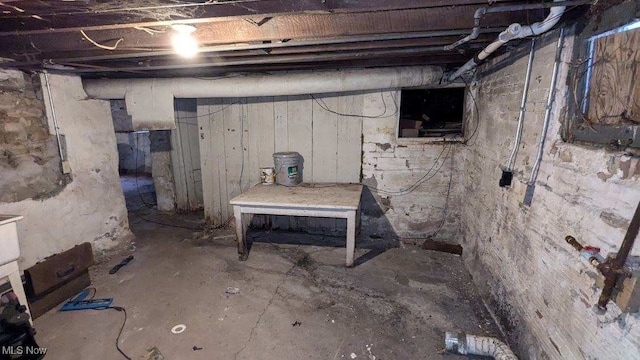 view of basement