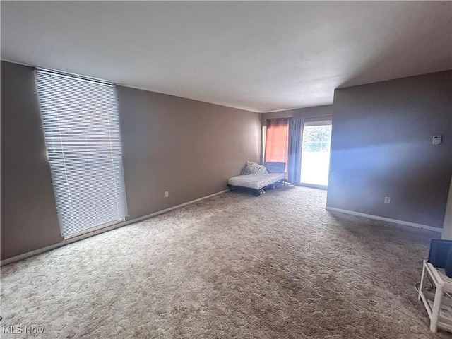 view of carpeted empty room