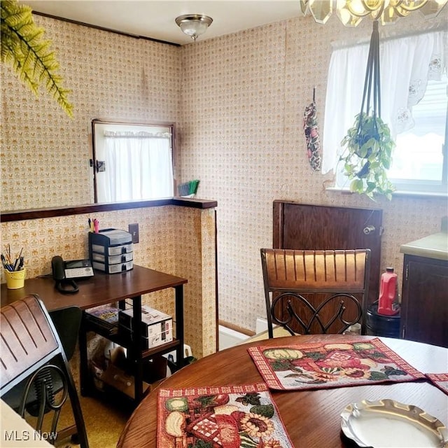 view of dining room