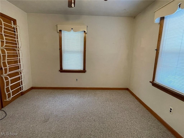 view of carpeted empty room