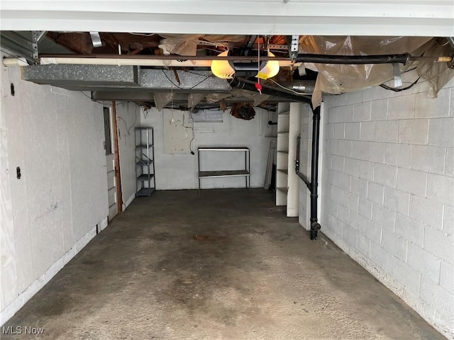 view of basement