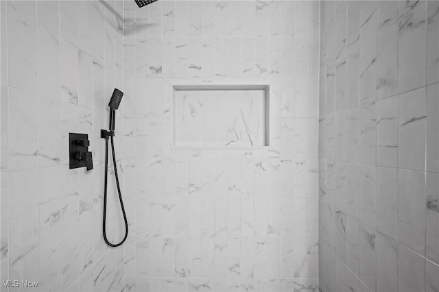 room details with tiled shower