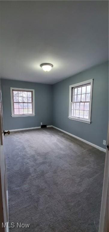 carpeted spare room with a wealth of natural light