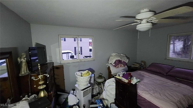 bedroom with ceiling fan