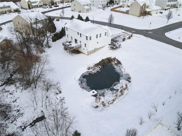 view of snowy aerial view