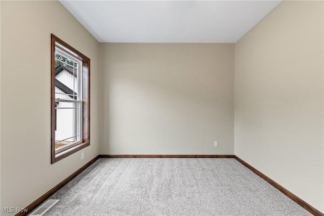 view of carpeted empty room