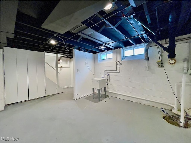 view of basement