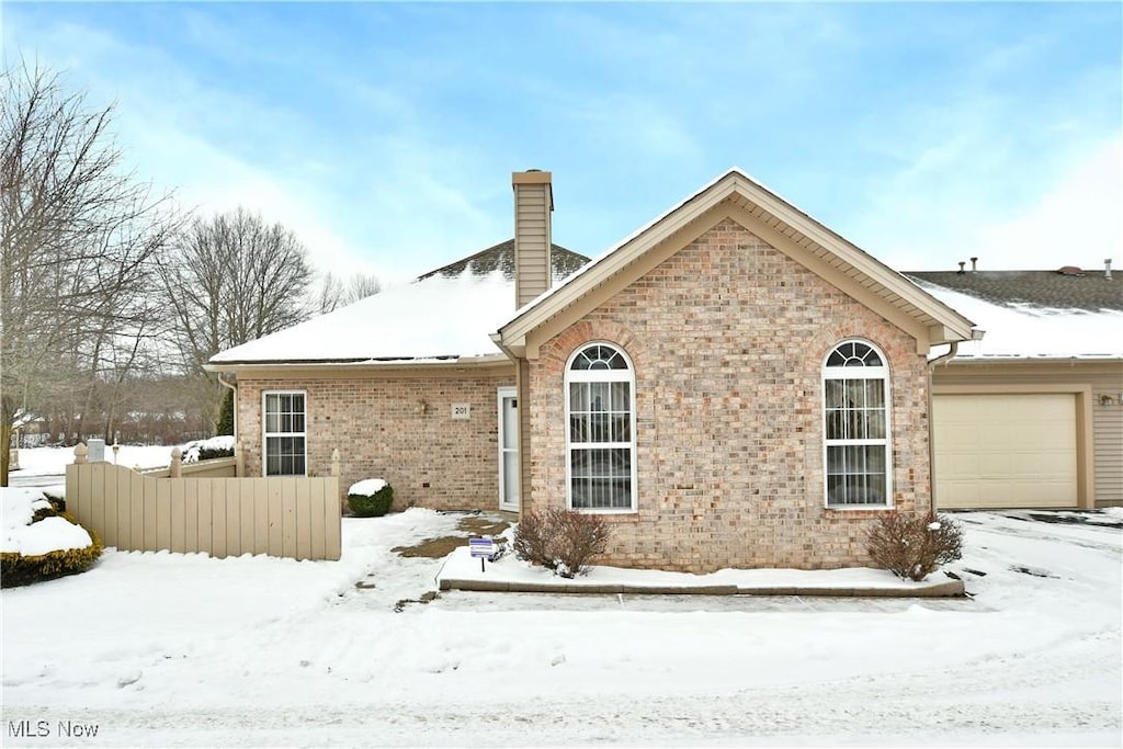 view of front of home featuring a garage