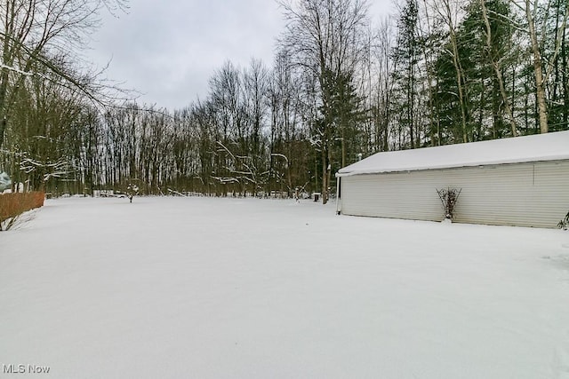 view of snowy yard