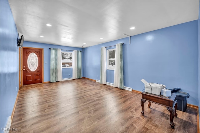 interior space with wood-type flooring