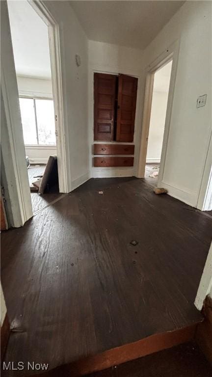 interior space featuring dark hardwood / wood-style flooring