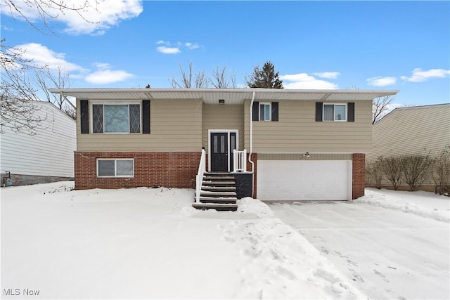 split foyer home with a garage