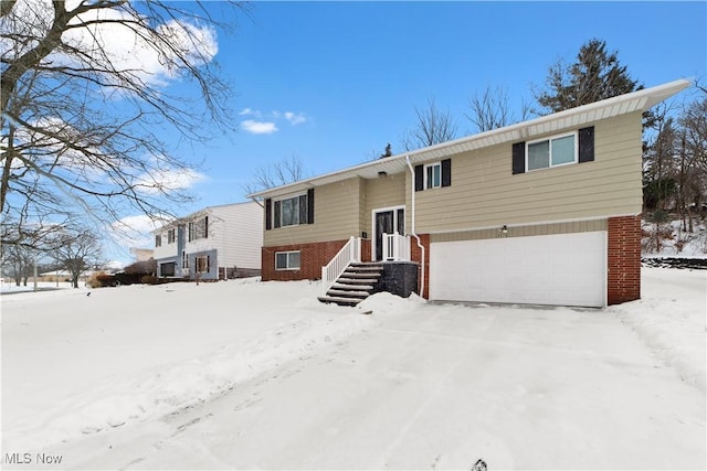 split foyer home with a garage