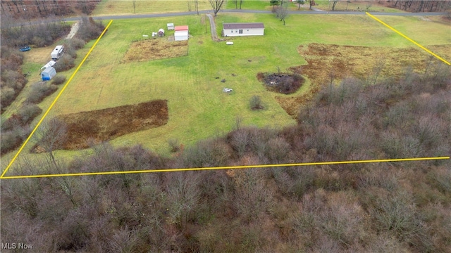 drone / aerial view featuring a rural view