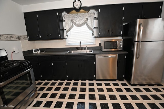 kitchen with sink and stainless steel appliances