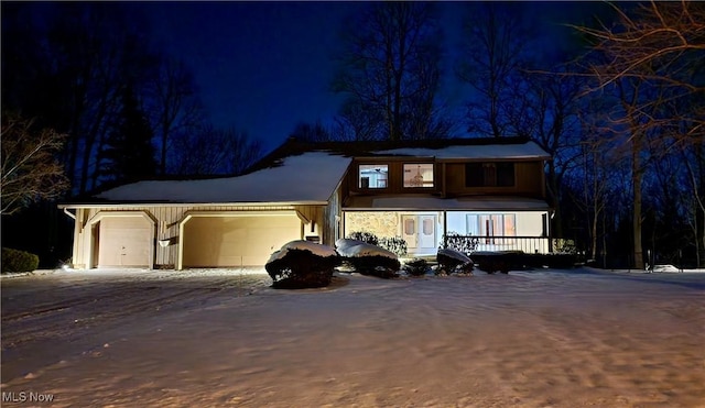 view of front of home featuring a garage