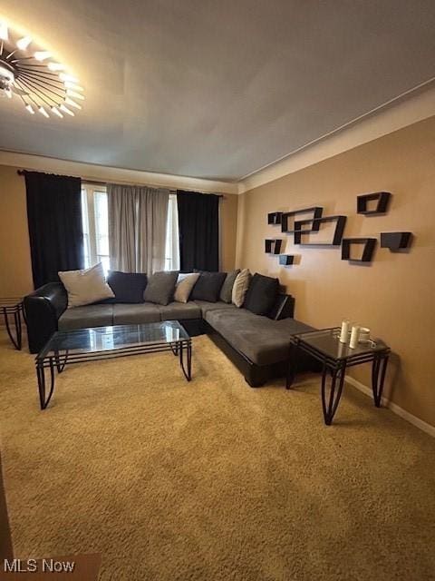 view of carpeted living room