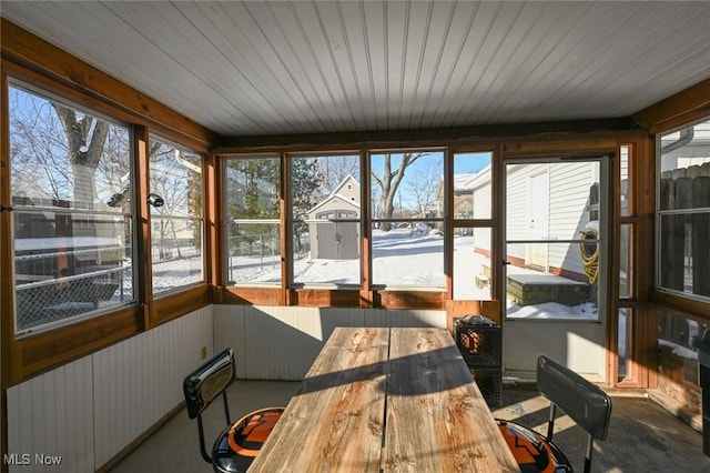 view of sunroom