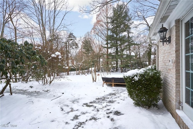 view of snowy yard