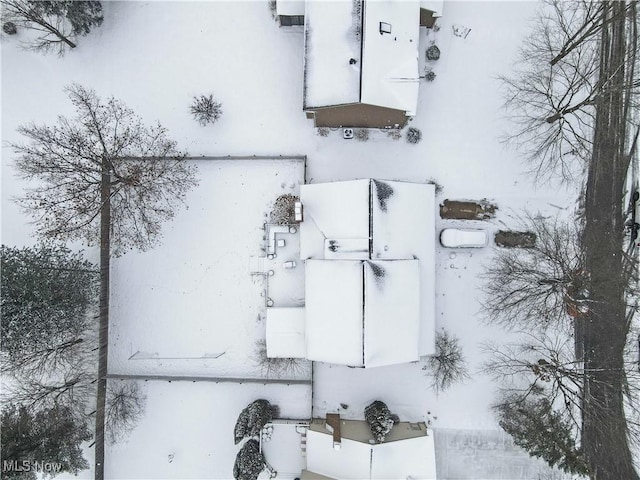 view of snowy aerial view