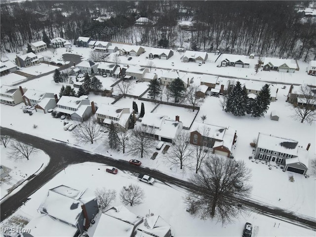 view of snowy aerial view