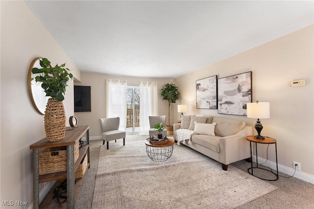 view of carpeted living room