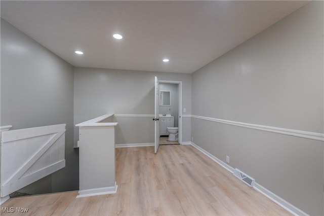 interior space with light wood-type flooring