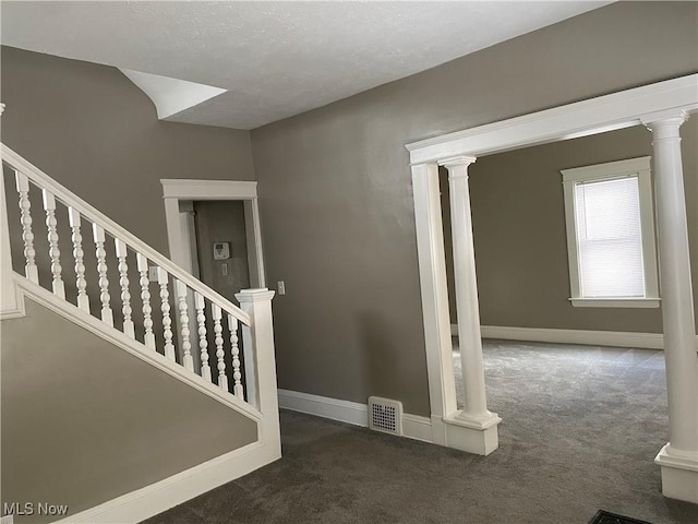 stairway with carpet