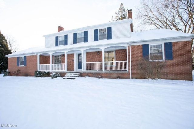 view of front facade featuring a porch