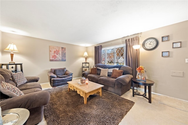 view of carpeted living room