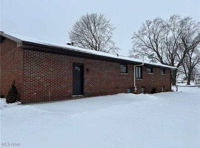 view of snowy exterior