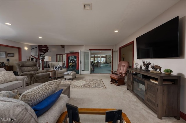 view of carpeted living room