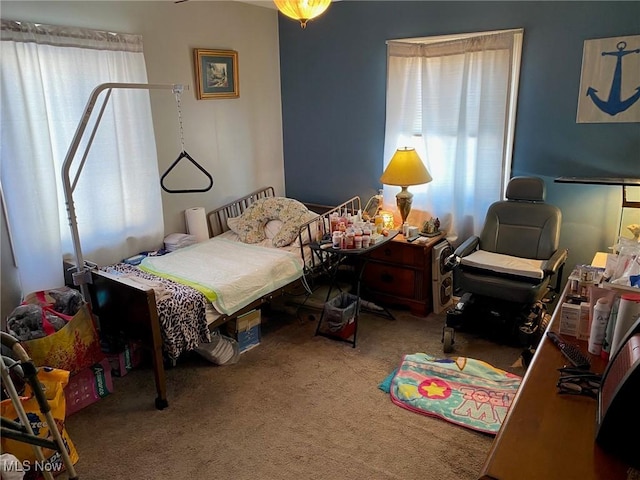 view of carpeted bedroom