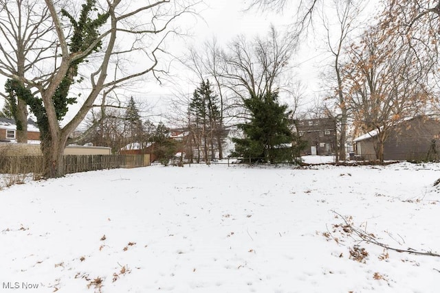 view of snowy yard