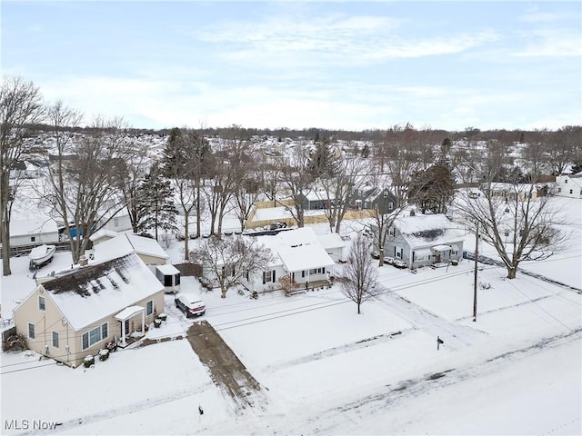 view of snowy aerial view