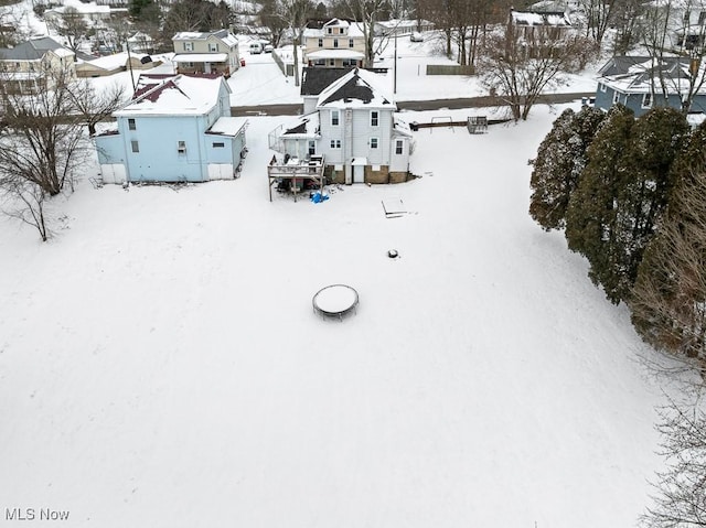 view of snowy aerial view