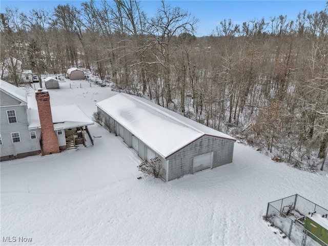 view of snowy aerial view