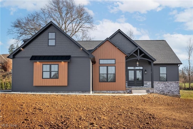 exterior space with french doors