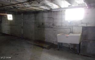 basement with sink