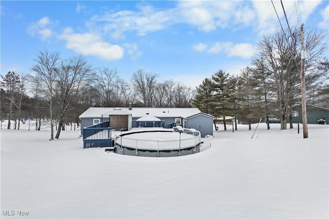 exterior space featuring a deck