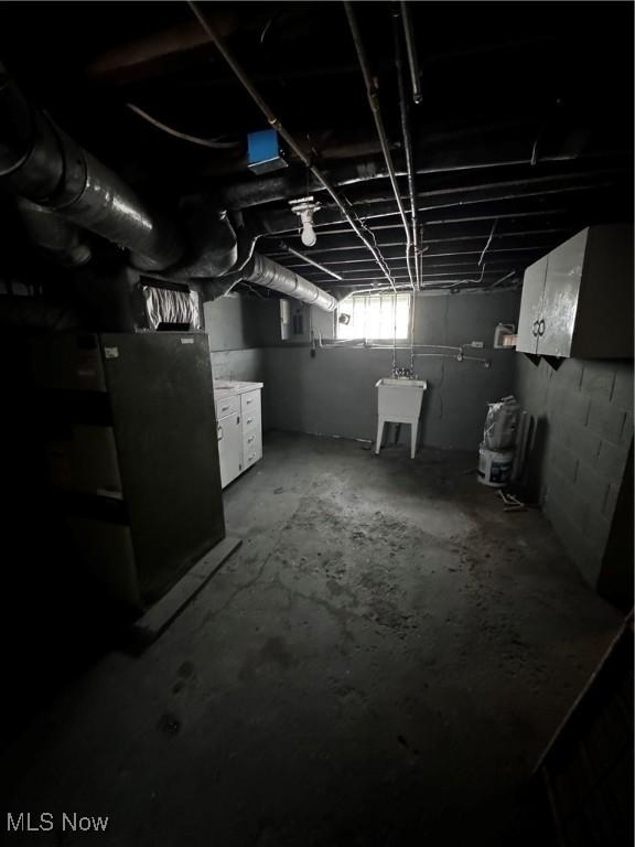 view of basement