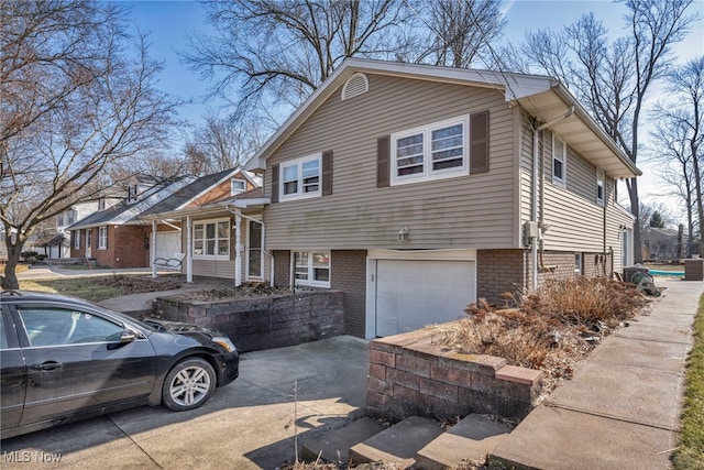 tri-level home featuring a garage