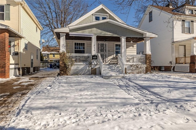 view of front of property with a porch