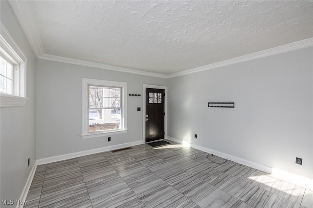 foyer entrance with crown molding