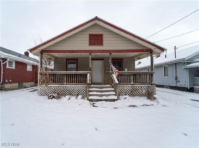 bungalow-style house with a porch