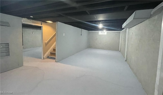 view of basement