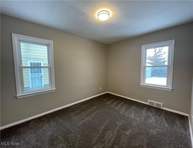 view of carpeted empty room